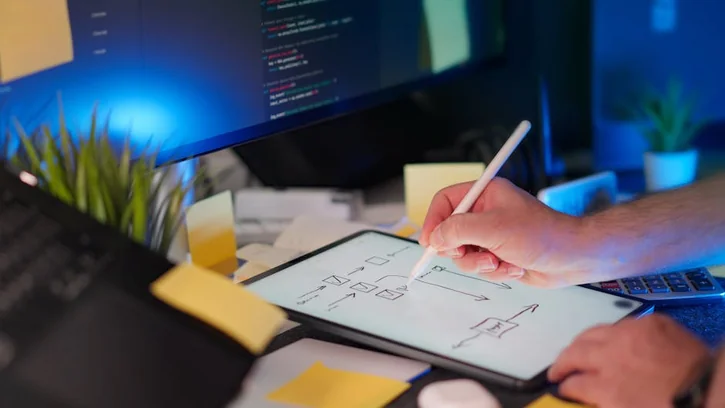 Developer Drawing Project Diagram Digital Tablet home studio equipment